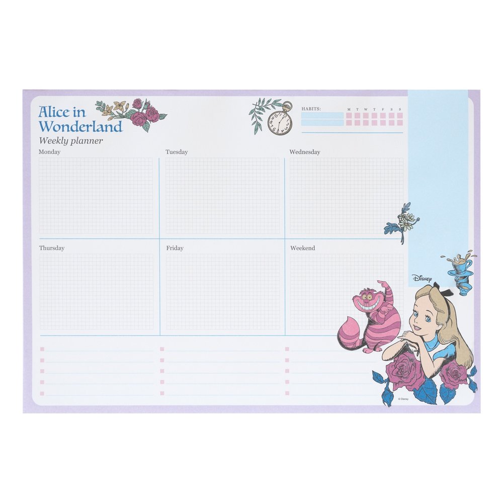 Grupo Erik Disney Alice In Wonderland - A4 Weekly Planificateur/Organisateur - Multicolore